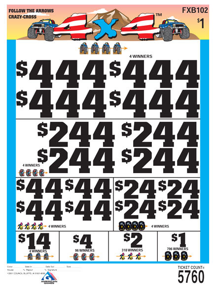 4 X 4  Classic 4W $1 4@$444 $1B 15% 5760