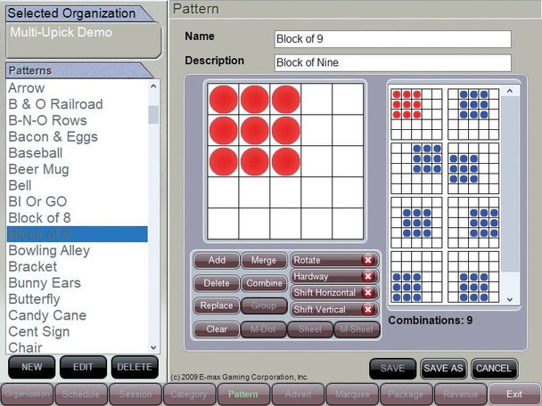 E-max Express Bingo Console