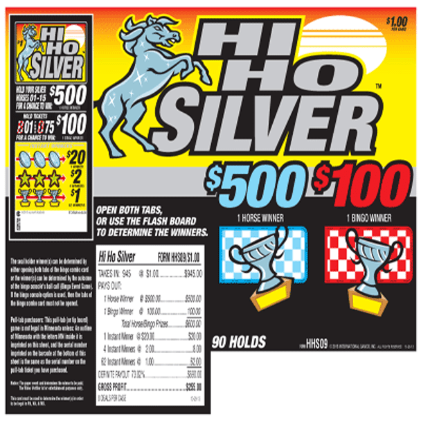 Hi Ho Silver Verifier 5W $1 1@$500 $1B 27% 945