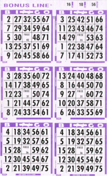 Bingo King 6 ON V 1 UP L 01-9000 BONUS LINE Orchid