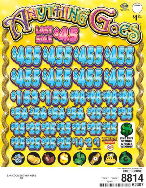 Anything Goes Big Pic Chip $1 8@$455 $1B 23% 8814 LS