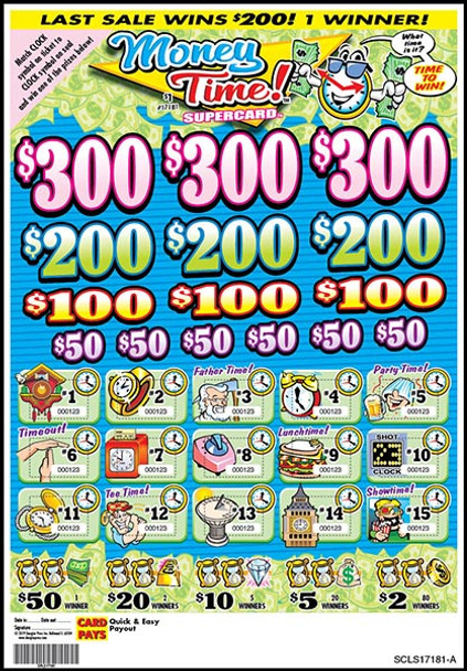Money Time PK 3W $1 3@$300 $2B 19% 3360 LS
