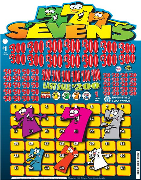 Sevens Big Pic Chip $1 14@$300 $1B 20% 9944 LS