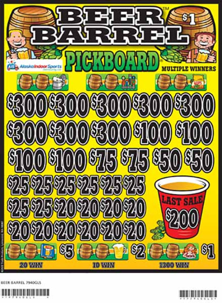 Beer Barrel PK 3W $1 8@$300 $1B 21% 6400 LS