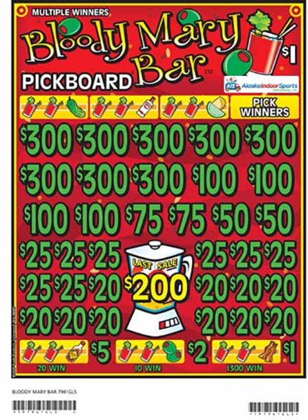 Bloody Mary Bar PK 3W $1 8@$300 $1B 21% 6400 LS