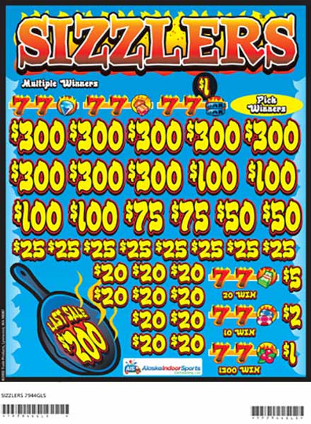 Sizzlers PK 3W $1 8@$300 $1B 21% 6400 LS