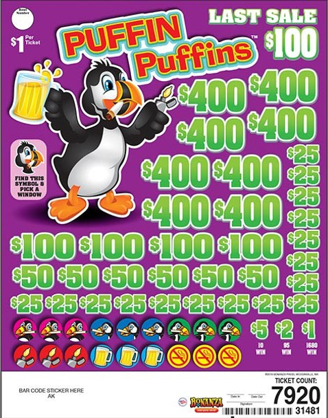 Puffin Puffins Big Pic 3W $1 8@$400 $1B 20% 7920 LS