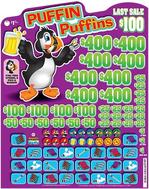 Puffin Puffins Big Pic 3W $1 8@$400 $1B 20% 7920 LS