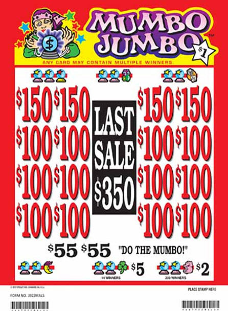 Mumbo Jumbo 3W $1 16@$100 (4@$150) $2B 20% 3400 LS