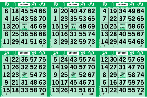 Capitol 6 ON H 1 UP L 1-9000 TINT GREEN