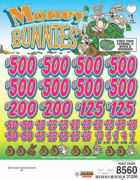 Money Bunnies Big Pic 3W $1 8@$500 $2B 19% 8560