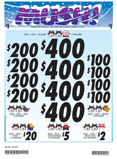 Mush 3W $1 4@$400 (1@$500) $2B 23% 5670