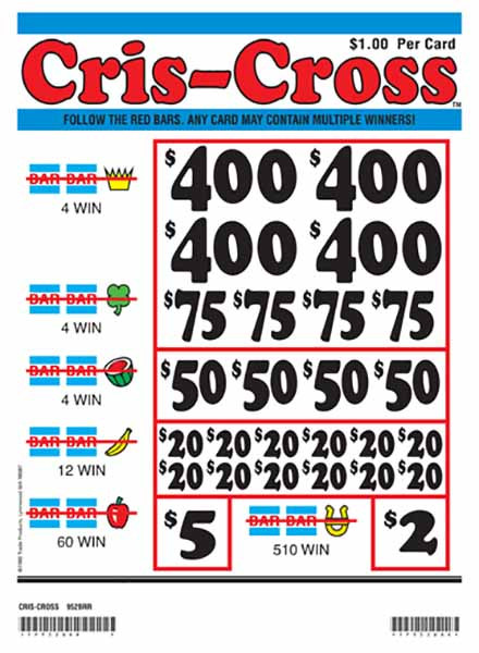 Criss Cross 3W $1 4@$400 $2B 24% 4830