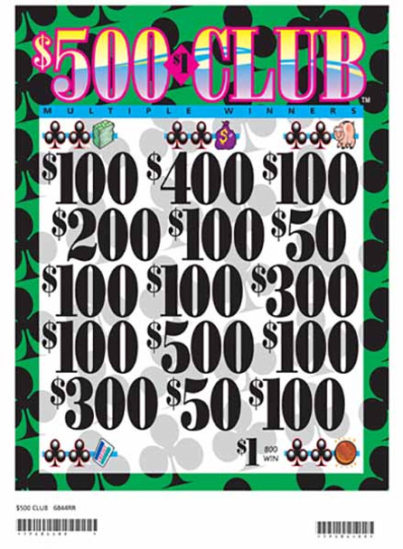 500 Club 3W $1 22@100 (5,4,3,2,1) $1B 24% 4480