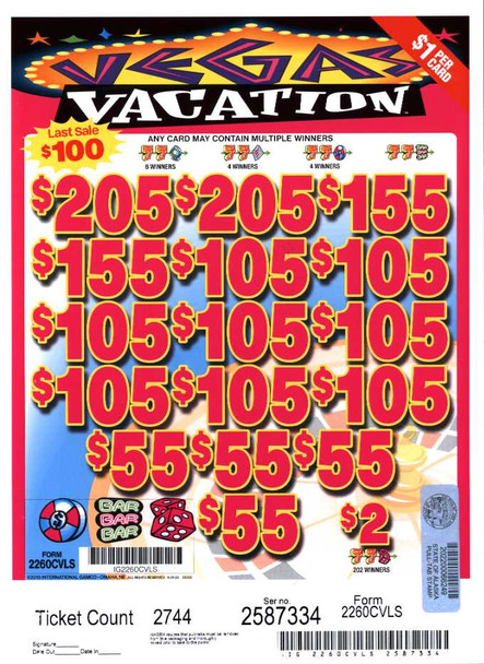 Vegas Vacation 3W $1 10@$100 (2@$205) $2B 16% 2744 LS