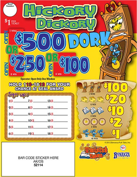 Hickory Dickory Dork Seal 5W $1 1@$500 $1B 27% 994