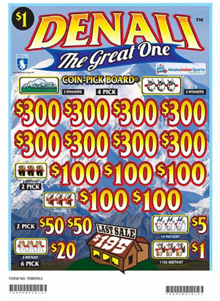 Denali the Great One Coin-Pick Board 5W $1 8@$300 $1B 28% 6480 LS