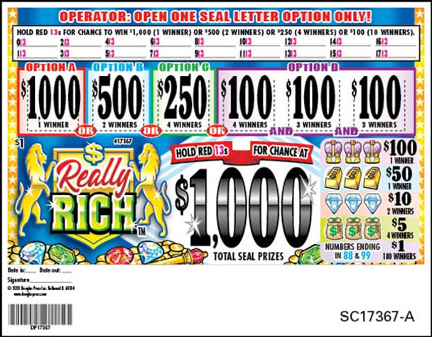 Really Rich Seal 5W $1 2@$500 $1B 27% 1880
