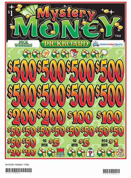 Mystery Money PK 3W $1 8@$500 $1B 24% 8200