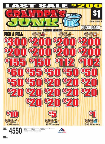 Grandpa's Junk PK 3W $1 8@$200 (1@$300) $1B 19% 4550 LS