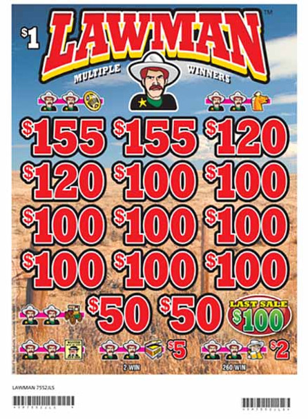 Lawman 3W $1 12@$100 (2@$155) $2B 17% 2520 LS