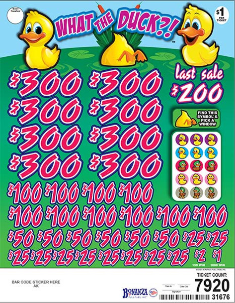 What the Duck! Big Pic 3W $1 8@$300 $1B 24% 7920 LS