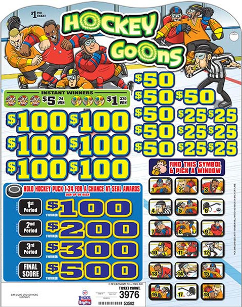 Hockey Goons Seal Big Pic $1 1@$500 $5B 34% 3955