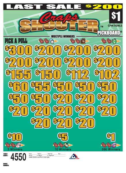 Craps Shooter PK 3W $1 8@$200 (1@$300) $1B 19% 4550 LS