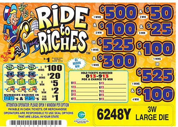 Ride to Riches Seal 5W $1 1@$500 $1B 33% 1775 All Holders Win