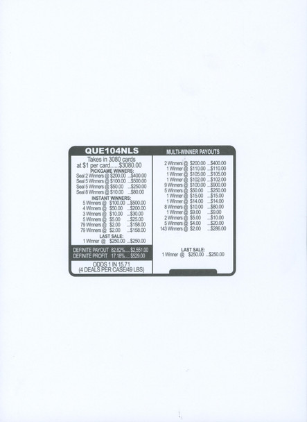 Roll Out the Barrel PK 3W $1 16@$100 (2@$200) $2B 17% 3080 LS