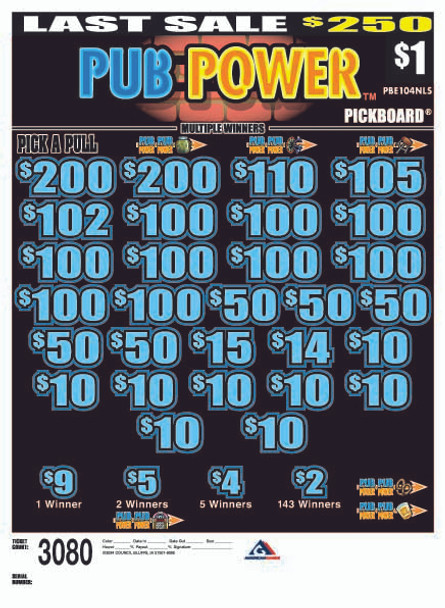Pub Power PK 3W $1 16@$100 (2@$200) $2B 17% 3080 LS