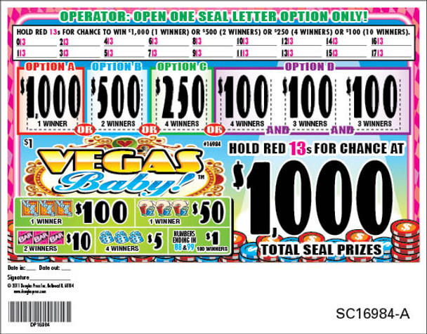 Vegas Baby Seal 5W $1 2@$500 $1B 27% 1880