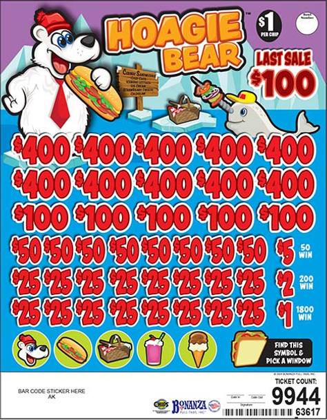Hoagie Bear Big Pic Chip $1 10@400 $1B 21% 9944 LS