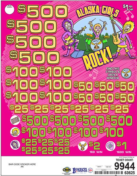 Alaska Girls Rock Big Pic Chip $1 8@$500 $1B 24% 9944