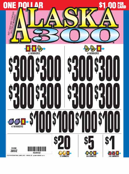 Alaska 300 3W $1 8@$300 $1B 13% 5390
