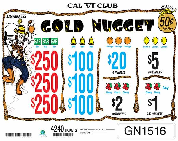 Gold Nugget 5W $0.50 3@$250 $1B 24% 4300