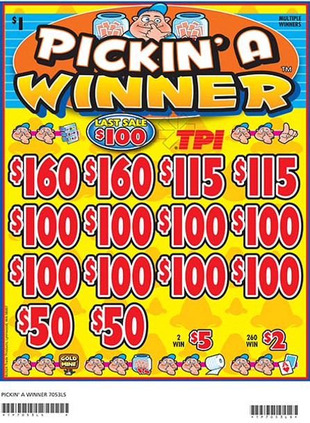 Pickin' a Winner 3W $1 12@$100 (2@$160) $2B 17% 2520 LS