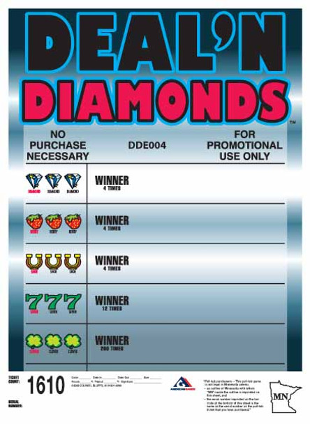 Deal'n Diamonds 3W Raffle Promo Ticket 1610