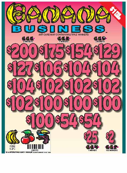 Banana Business 3W $1 18@$100 (1@$200) $2B 21% 3136