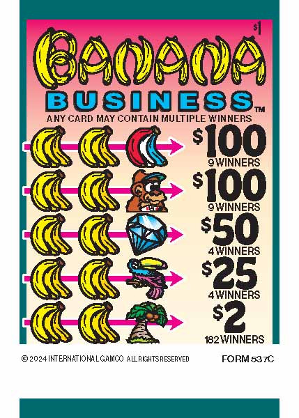 Banana Business 3W $1 18@$100 (1@$200) $2B 21% 3136