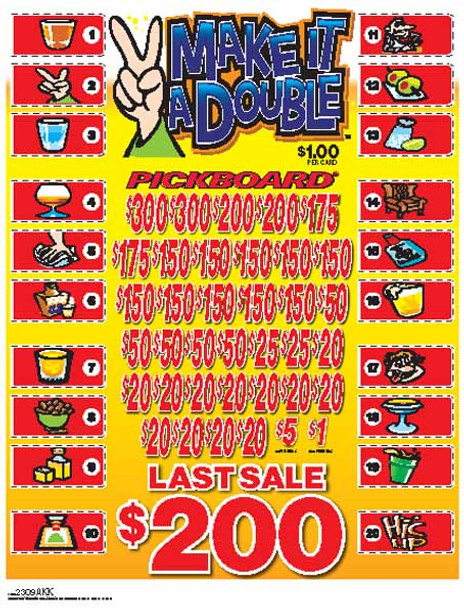 Make It a Double PK 3W $1 18@$150 (2@$300) $1B 19% 5292 LS
