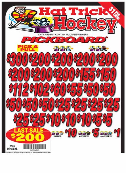 Hat Trick Hockey PK 3W $1 8@$200 (1@$300) $1B 19% 4508 LS