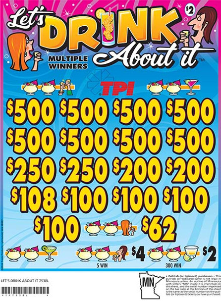Let's Drink About It 3W $2 8@$500 $2B 24% 3960