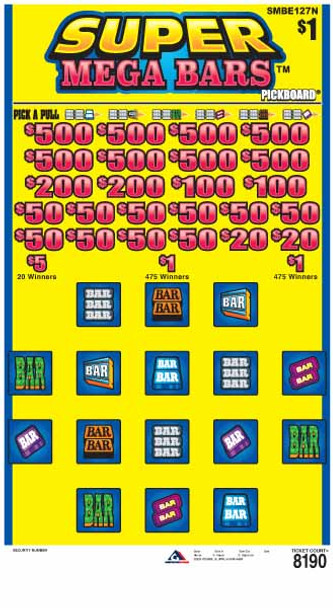 Super Mega Bars PK 3W $1 8@$500 $1B 24% 8190
