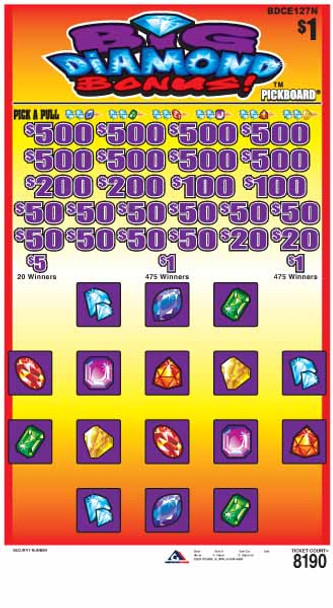 Big Diamond Bonus PK 3W $1 8@$500 $1B 24% 8190