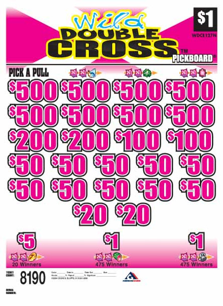 Wild Double Cross PK 3W $1 8@$500 $1B 24% 8190