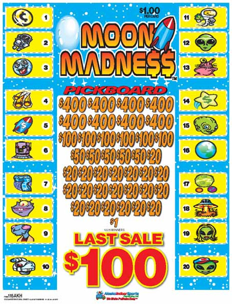 Moon Madness PK 3W $1 8@$400 $1B 20% 7252 LS