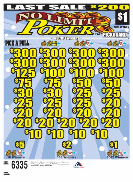 No Limit Poker PK 3W $1 8@$300 $1B 20% 6335 LS