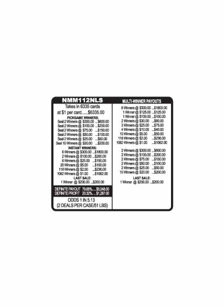 Winnesota Millions PK 3W $1 8@$300 $1B 20% 6335 LS