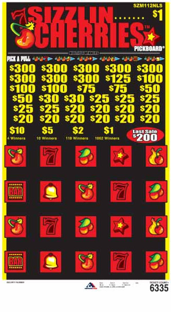 Sizzlin Cherries PK 3W $1 8@$300 $1B 20% 6335 LS